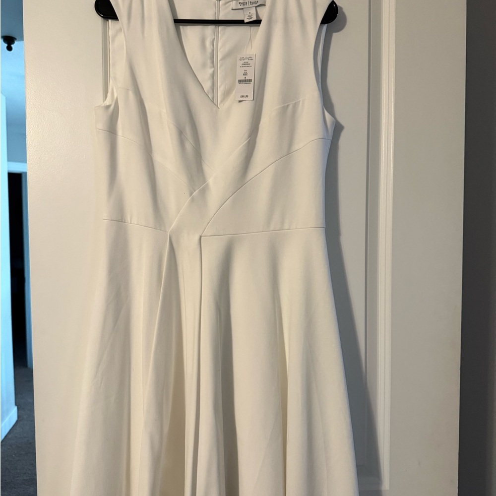 White House Black Market White Midi Dress